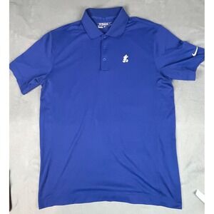 Nike Disney Parks Golf Shirt Men M Blue Lightweight Stretch Golf Performance